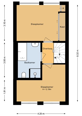 Floorplan - Dorpsstraat 47, 3751 EM Bunschoten-Spakenburg